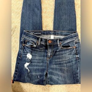 Loft distressed skinny jeans